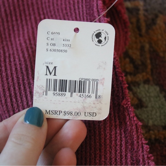 free people medium sweatshirt !! new with tags ! :) - Picture 3 of 4